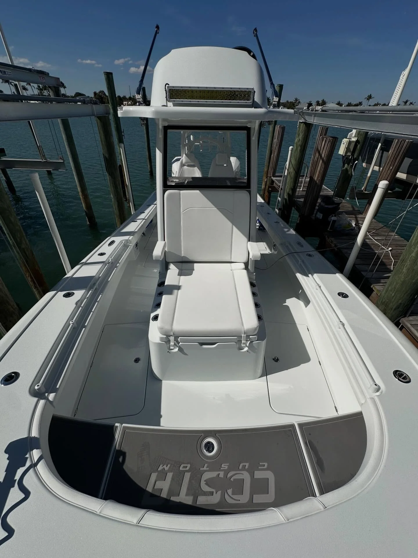 26&rsquo; Costa got the works today! Scheduled for a detailed wash and wax in March! Let us stay on top of your boats needs (cleaning, waxing, ceramic coating) and you stay on top of the fish!