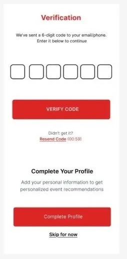 Mood Ticketing Mobile App Verification