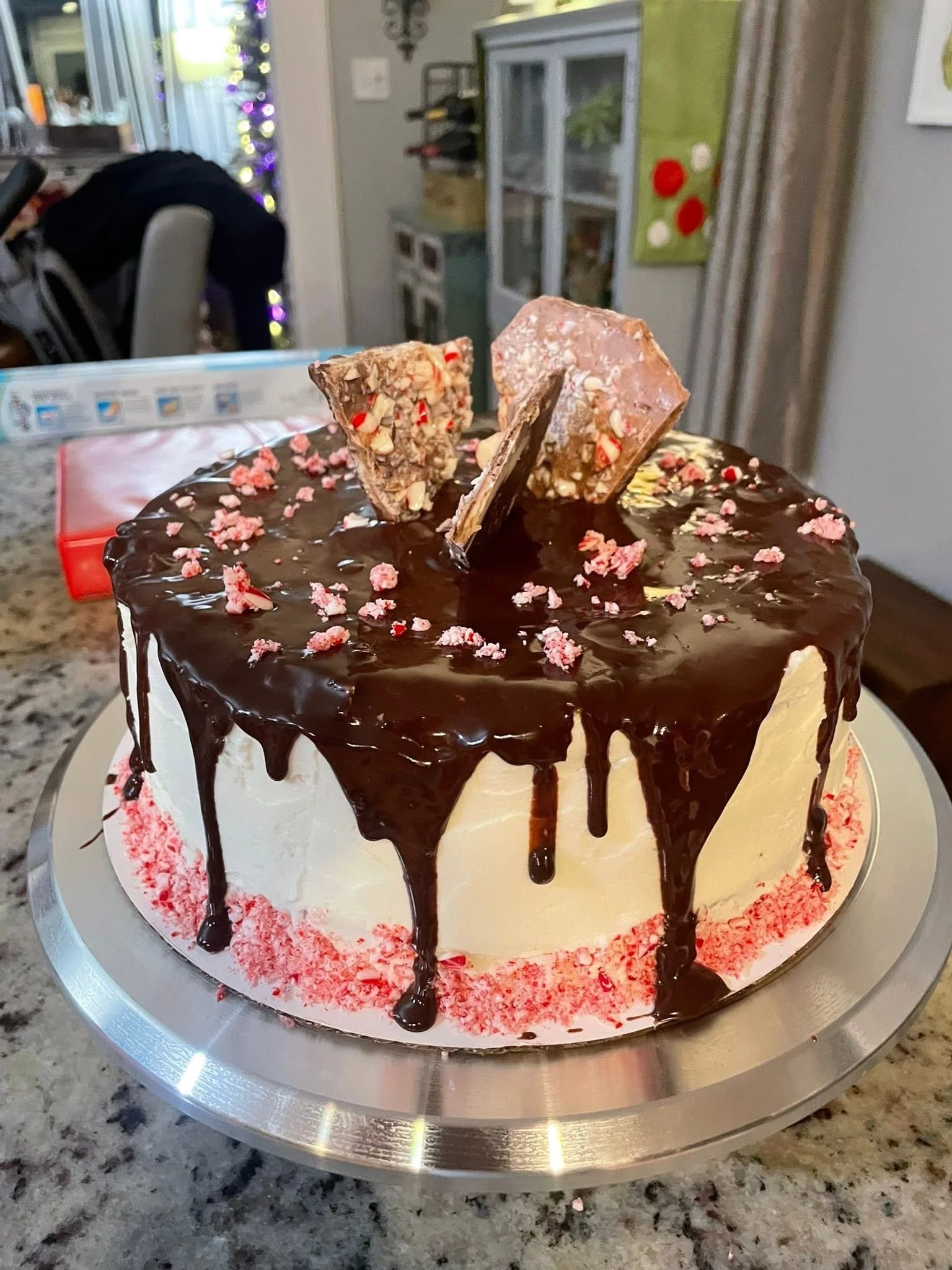 Peppermint Bark Cake