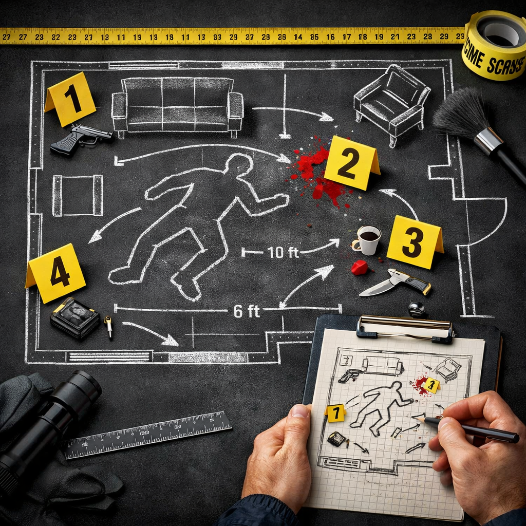 How Investigators Map Crime Scenes