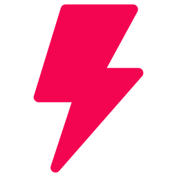 Pink lightning bolt icon