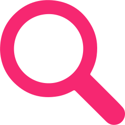 A pink magnifying glass icon.