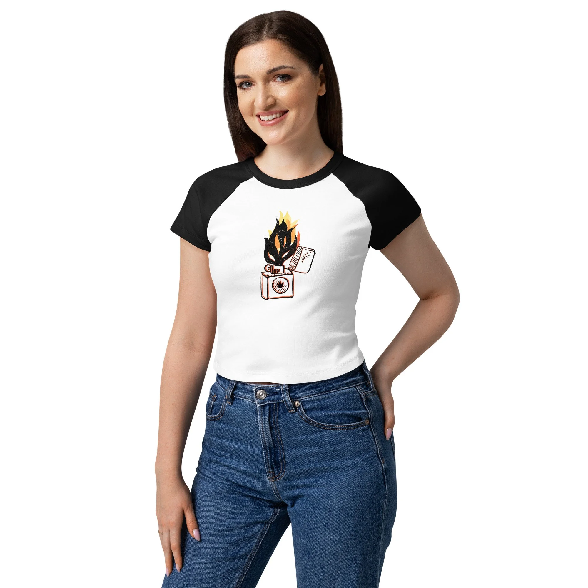 Ignite the Night (Women's Raglan Baby Tee)