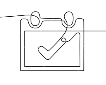 An illustration of a clipboard with a checkmark on it, connected to a wire with two clips.