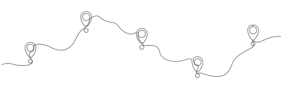 A tangled string of purple Christmas lights with several small loops and twists.