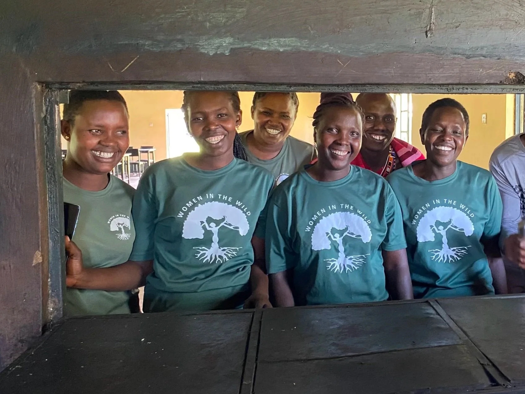 Maasai women in the wild in an African School