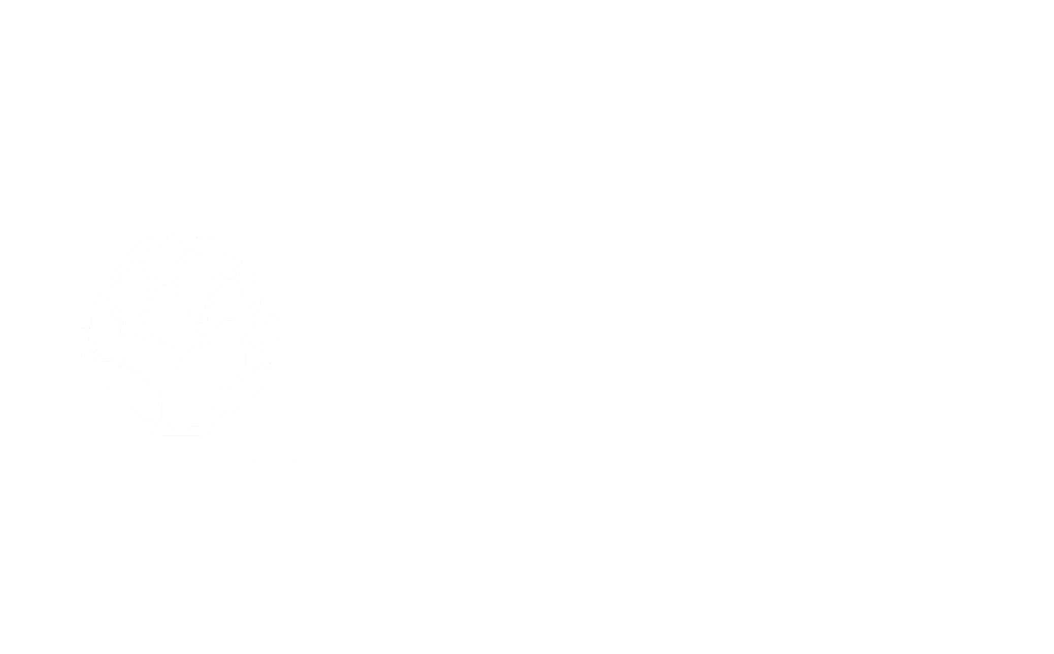 Black and white logo featuring a stylized artichoke illustration and the text 'the yurt at NICHOLSONS'.
