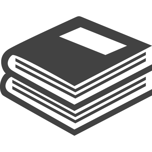 Stack of four opened books