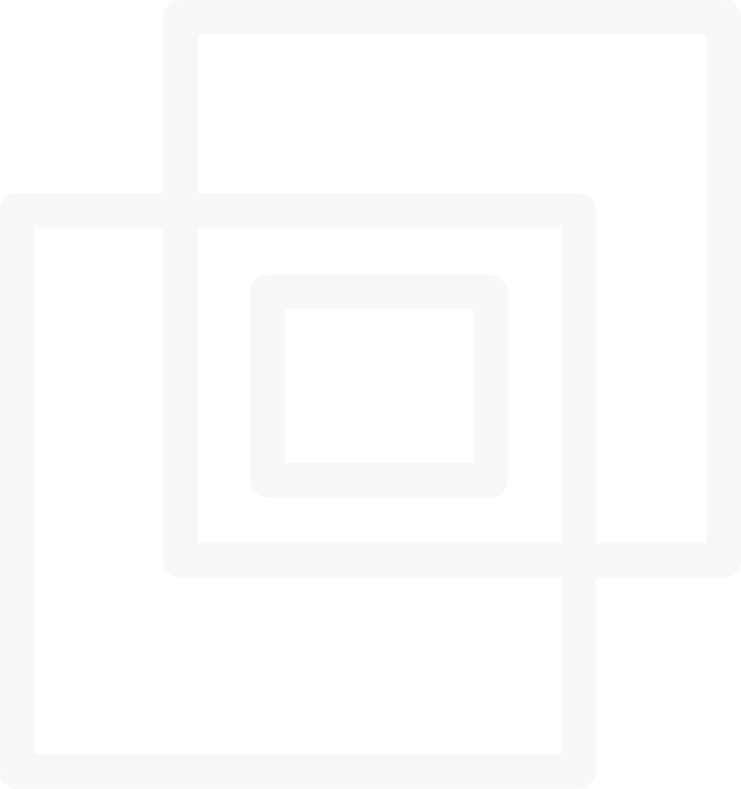 Black and white geometric abstract pattern with overlapping squares and rectangles.