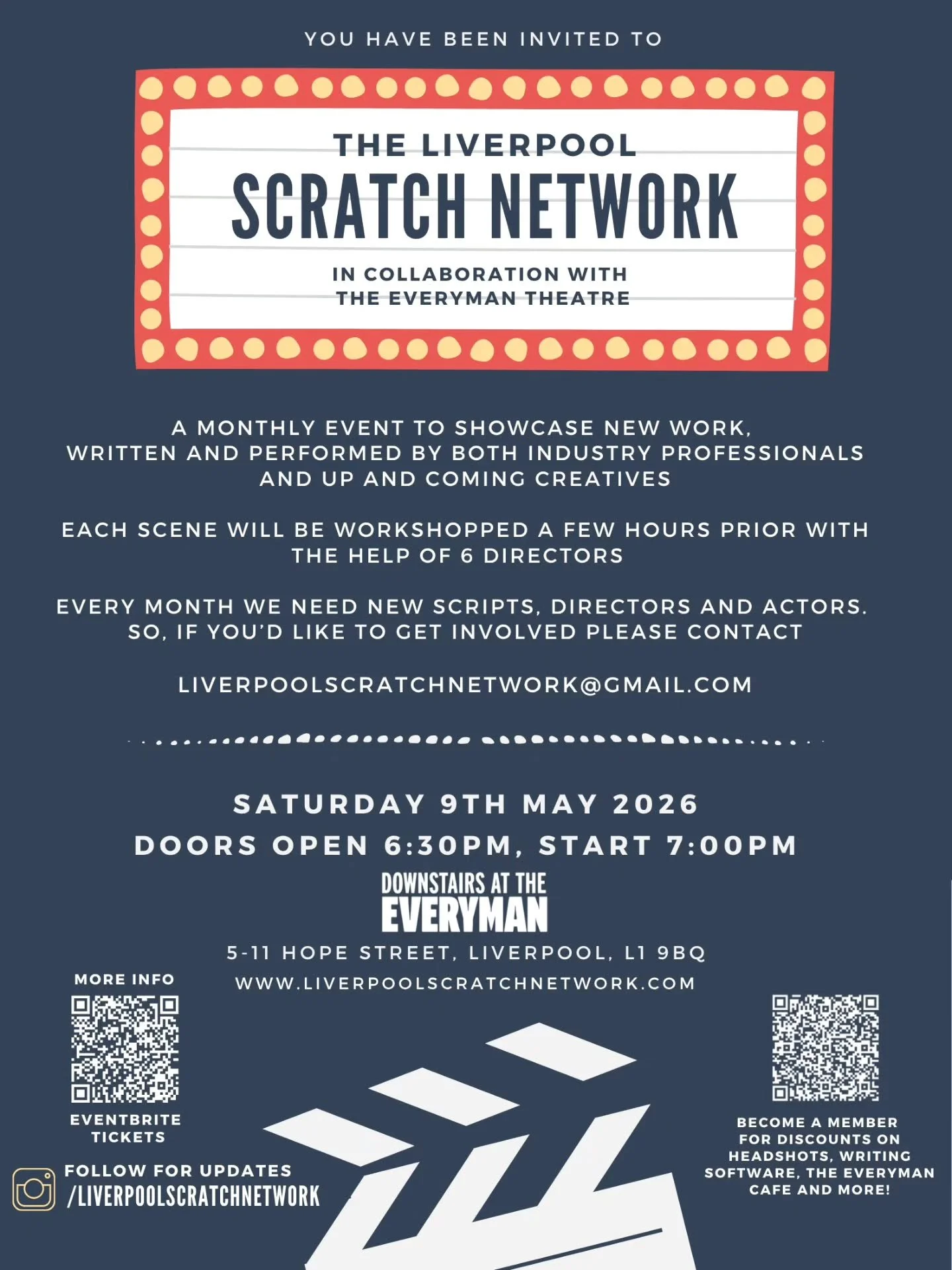 Join us at our next event - Saturday 9th May! 
Each one is growing so make sure you have your ticket before they sell out! Check out the link in the bio to secure your place!
And as always, if you'd like to get your writing performed, or be involved 