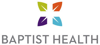 Baptist Health logo with four colorful leaves above the name