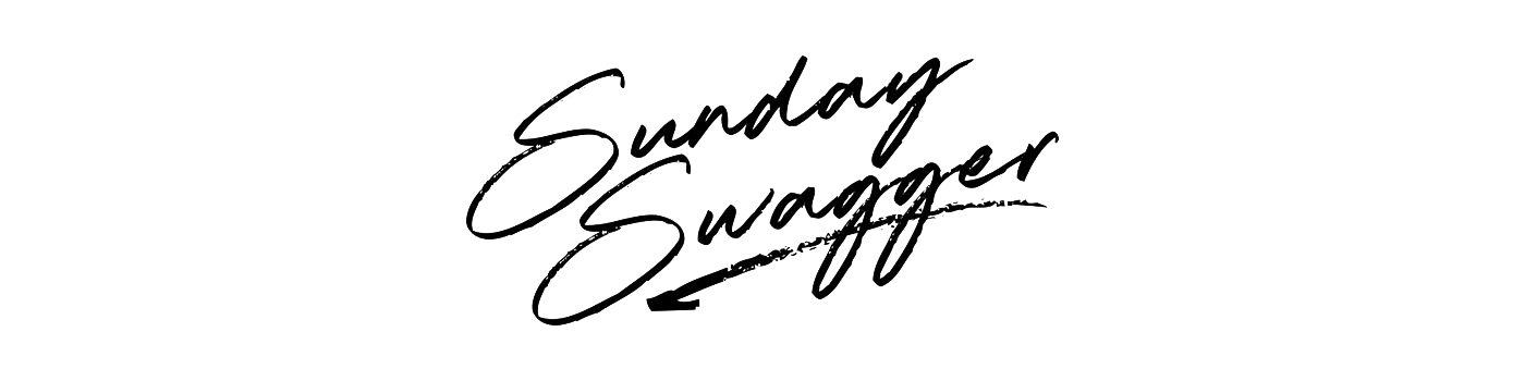 Black script text on a white background reads 'Sunday Superstar'.