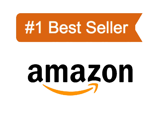 Amazon logo with a brown banner reading '#1 Best Seller'.