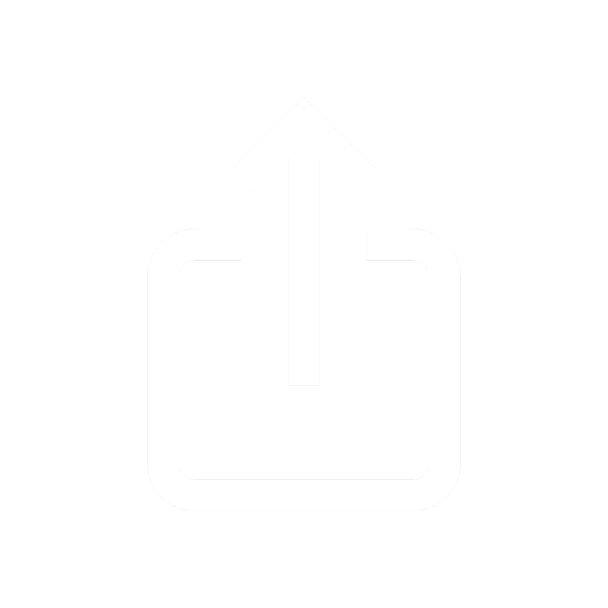 Black and white upload or download icon with an arrow pointing upward from a box.