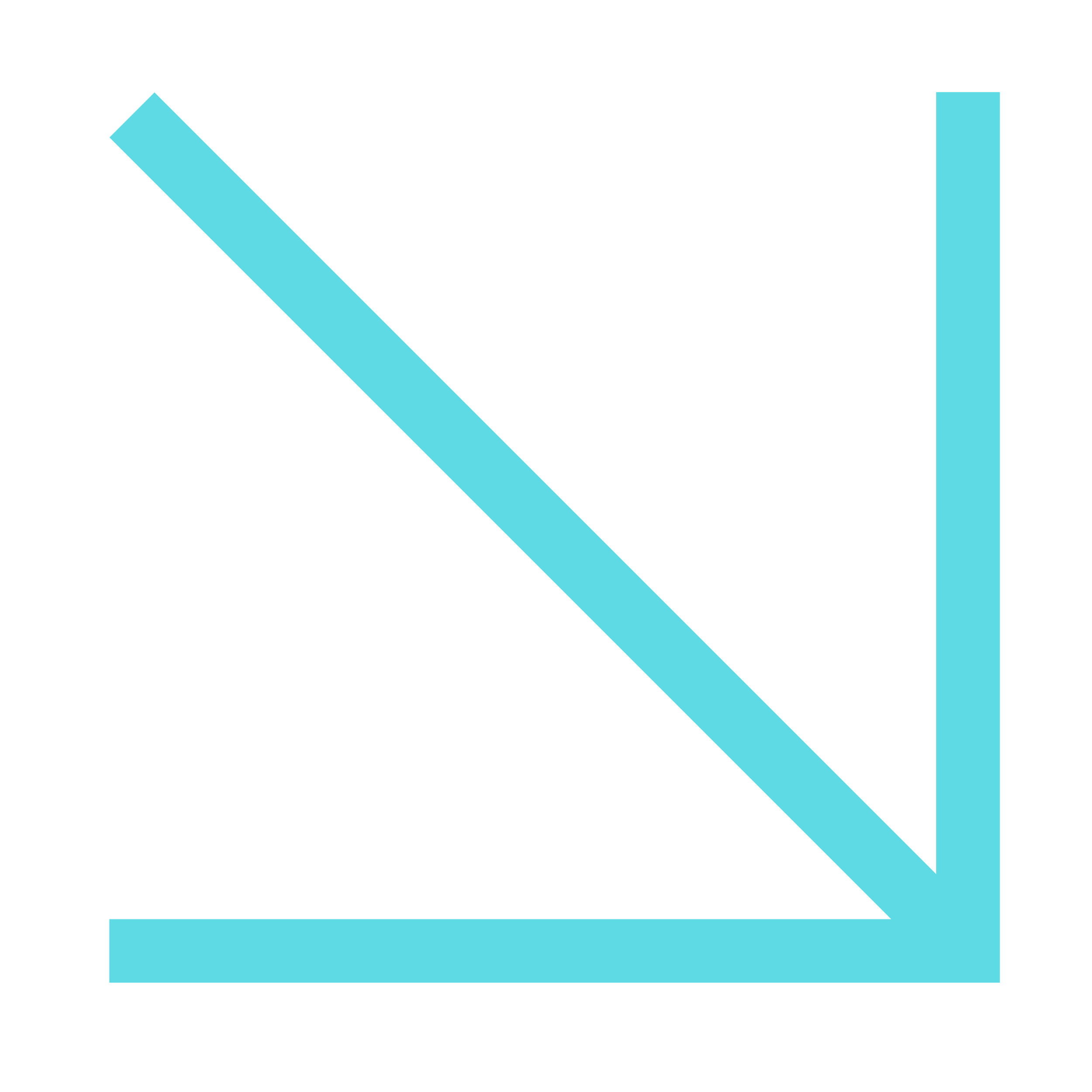 Line graph with a downward trend in blue on black background
