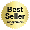 Gold badge-shaped label with black text ''Best Seller'' and ''amazon.com'' at the bottom.