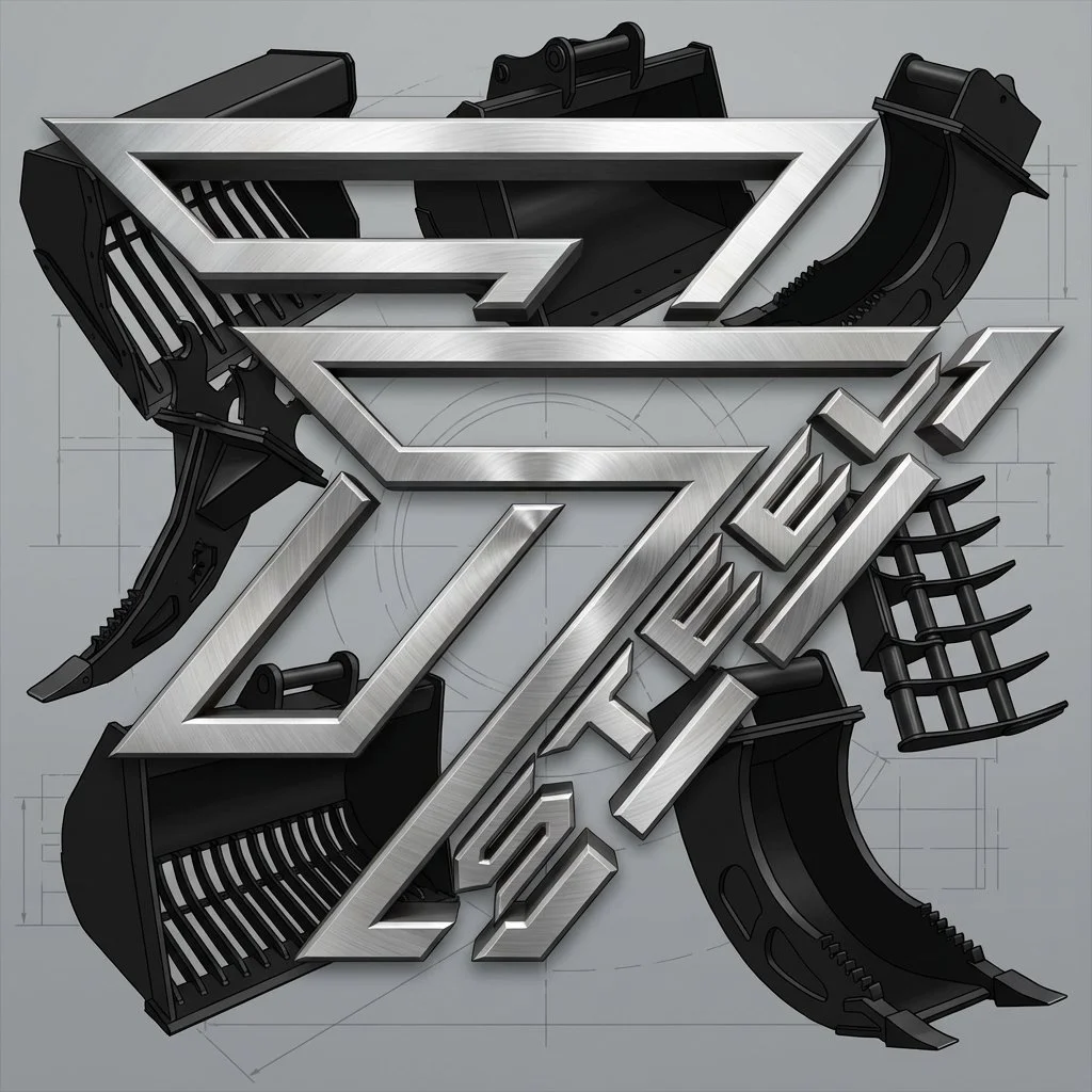77steel logo excavator attachments
