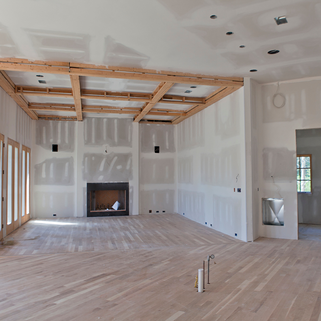 Newly constructed home interior prepared for post-construction cleaning service.