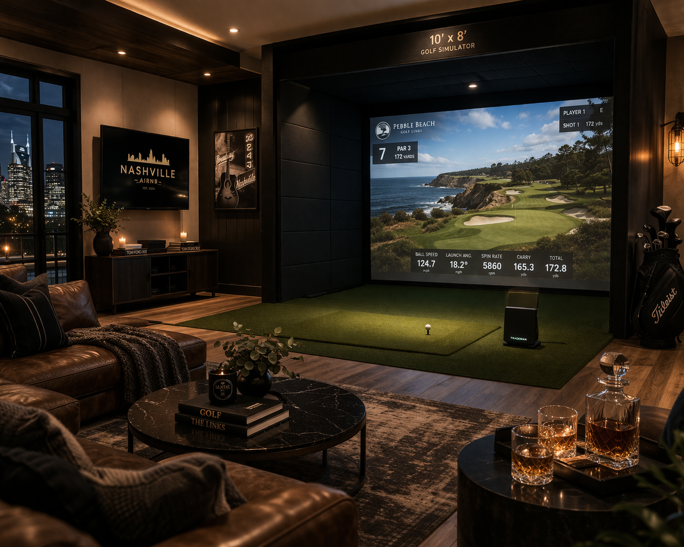 Golf Simulator Rental Nashville: Bring the Course to Your Airbnb