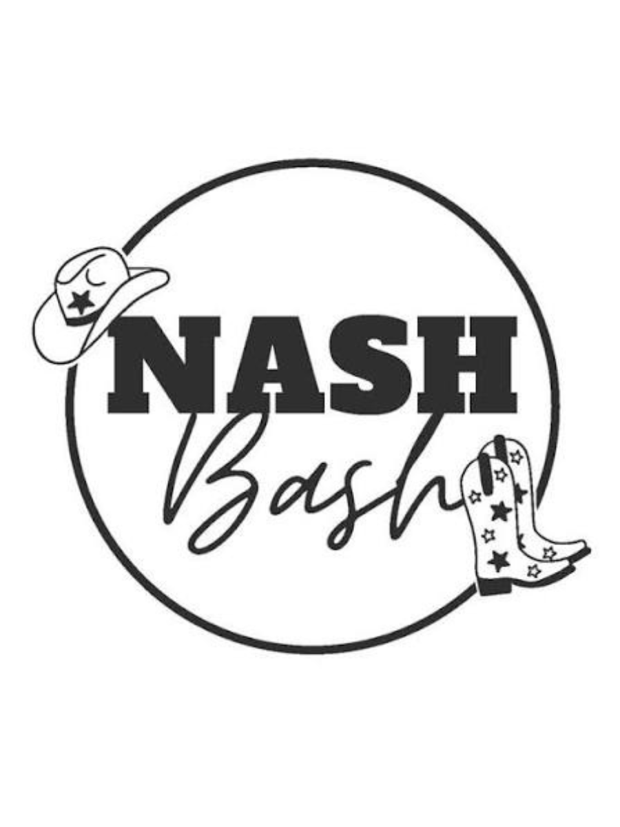 Black text reading "NASH Bash" on a white background with a combination of bold and cursive fonts.