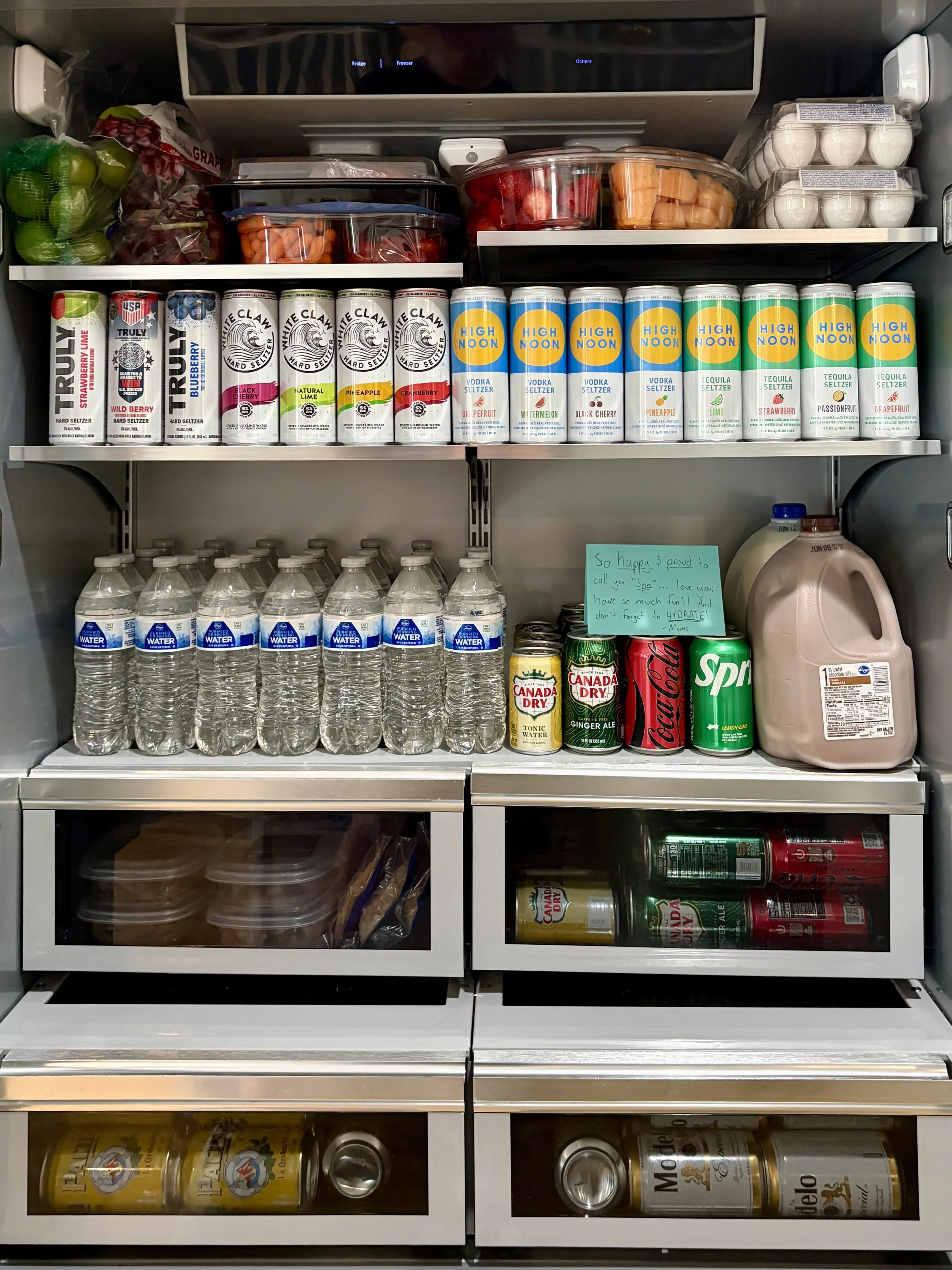 Fully organized and stocked Nashville Airbnb hotel fridge, pantry, and bar.  Grocery delivery and concierge.  Full service.