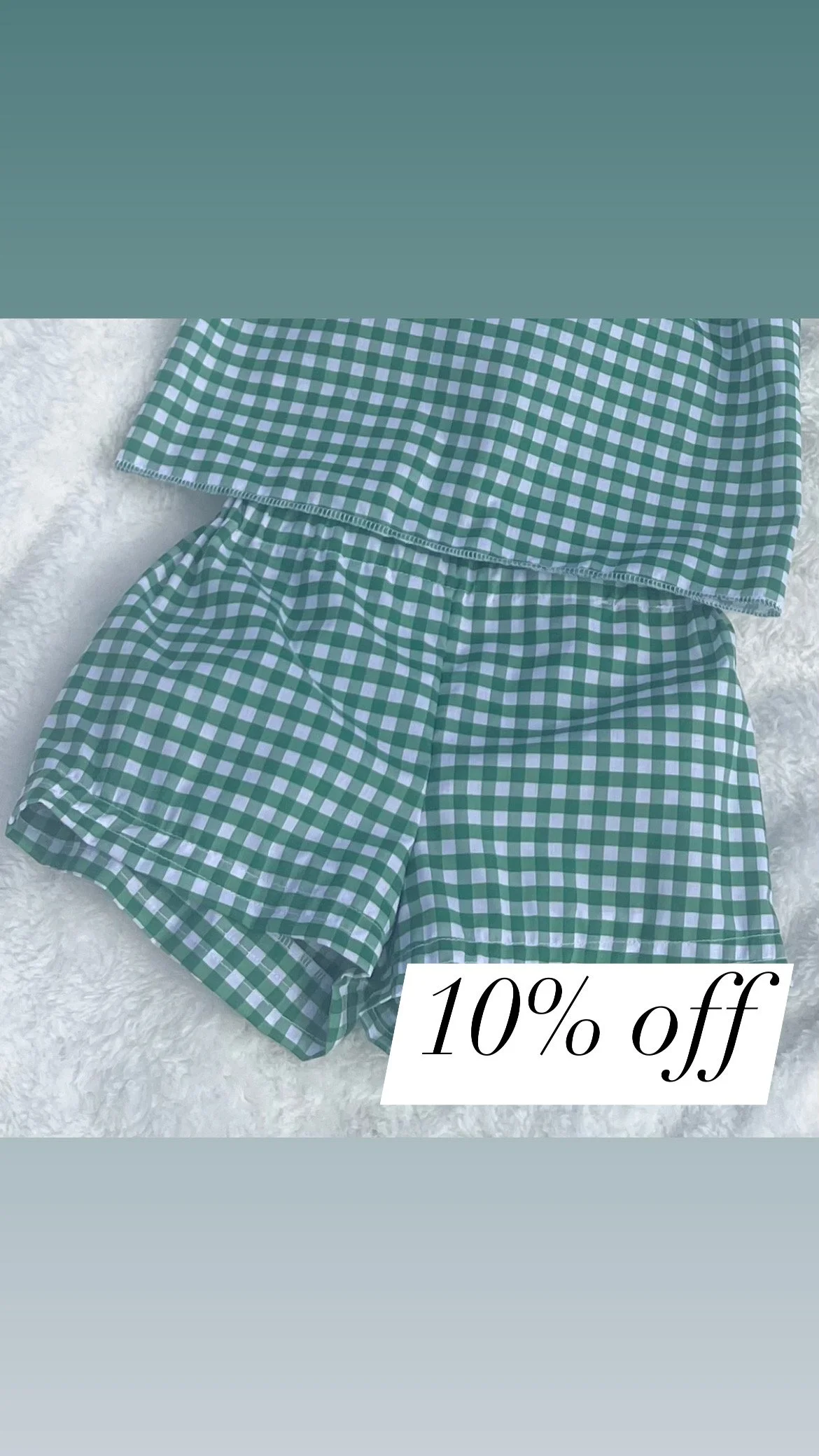 The Willow- Girls Gingham Green Shorts (0-6Y)