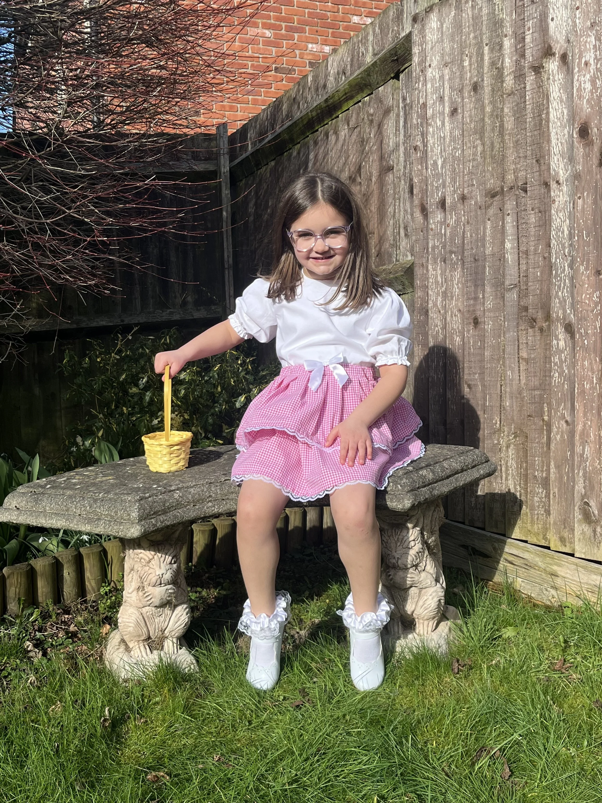 The Rosebud Picnic Collection- Narla Mae Skirt & Florence Puff Blouse Set (3-9Y)