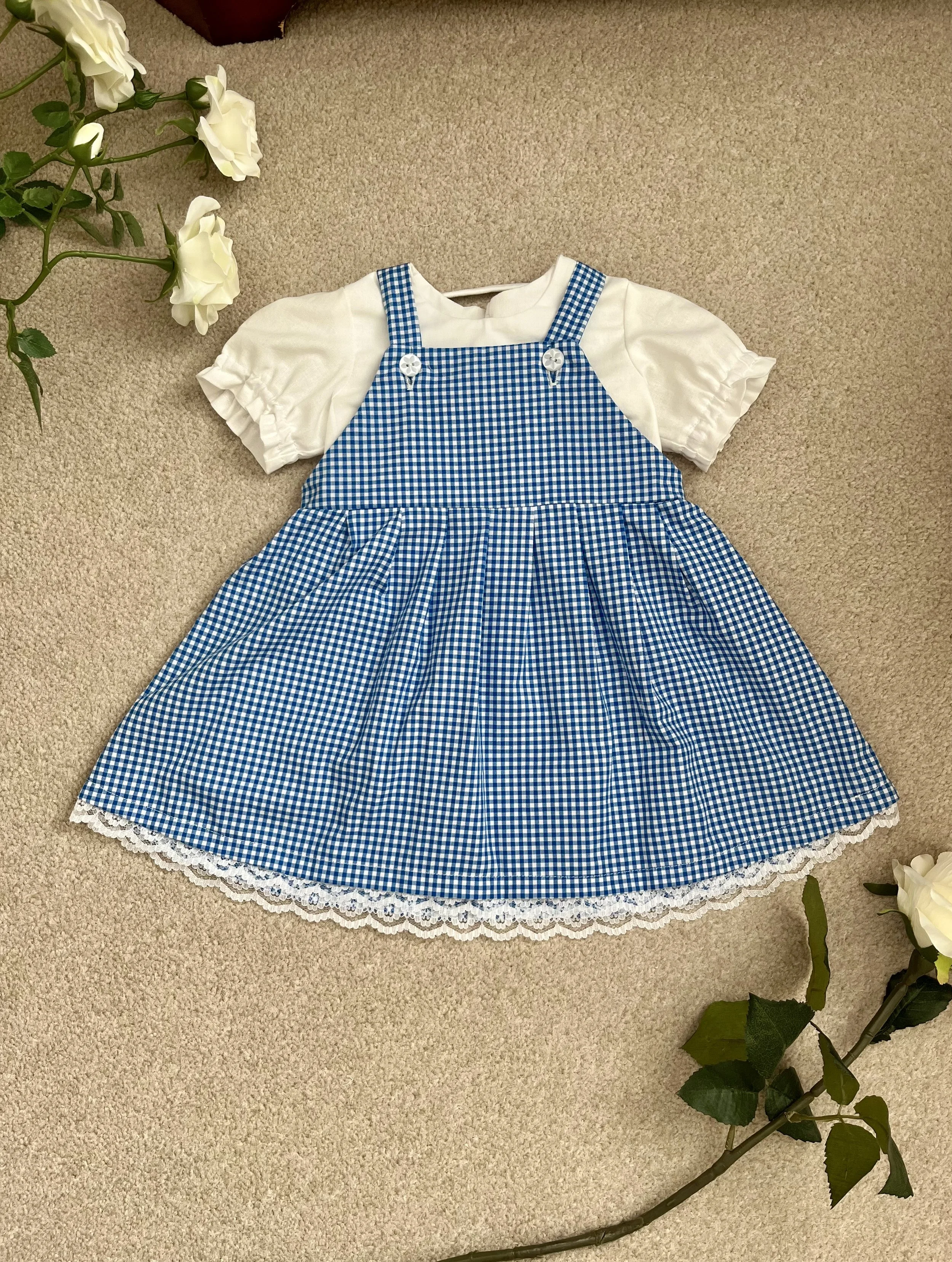The Bluebell Picnic Collection- Poppy Mae Pinafore Dress (0-2Y)