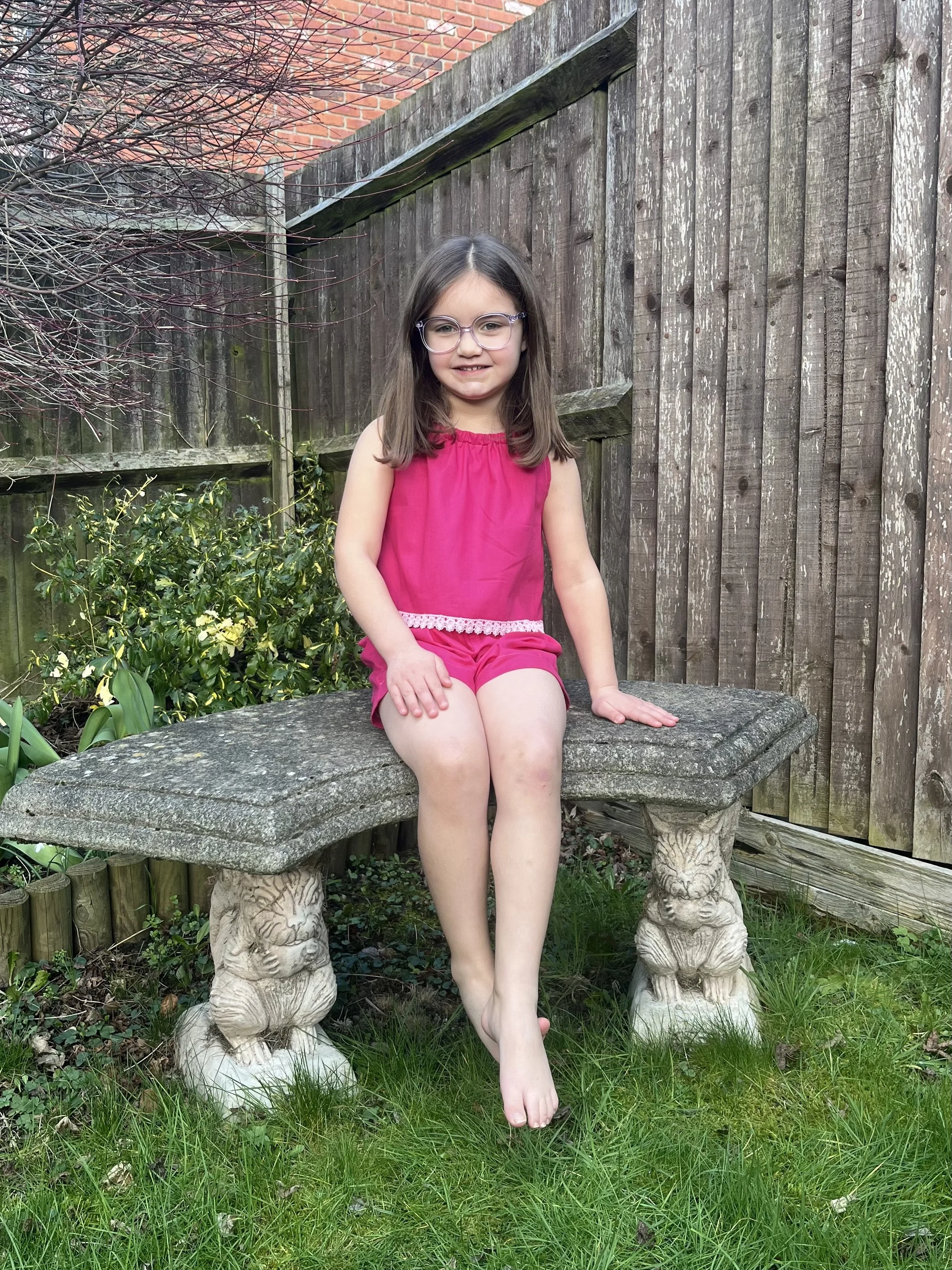 Florrie Pink Co-ord- Girls Pink Top & Shorts Set (2-9Y)