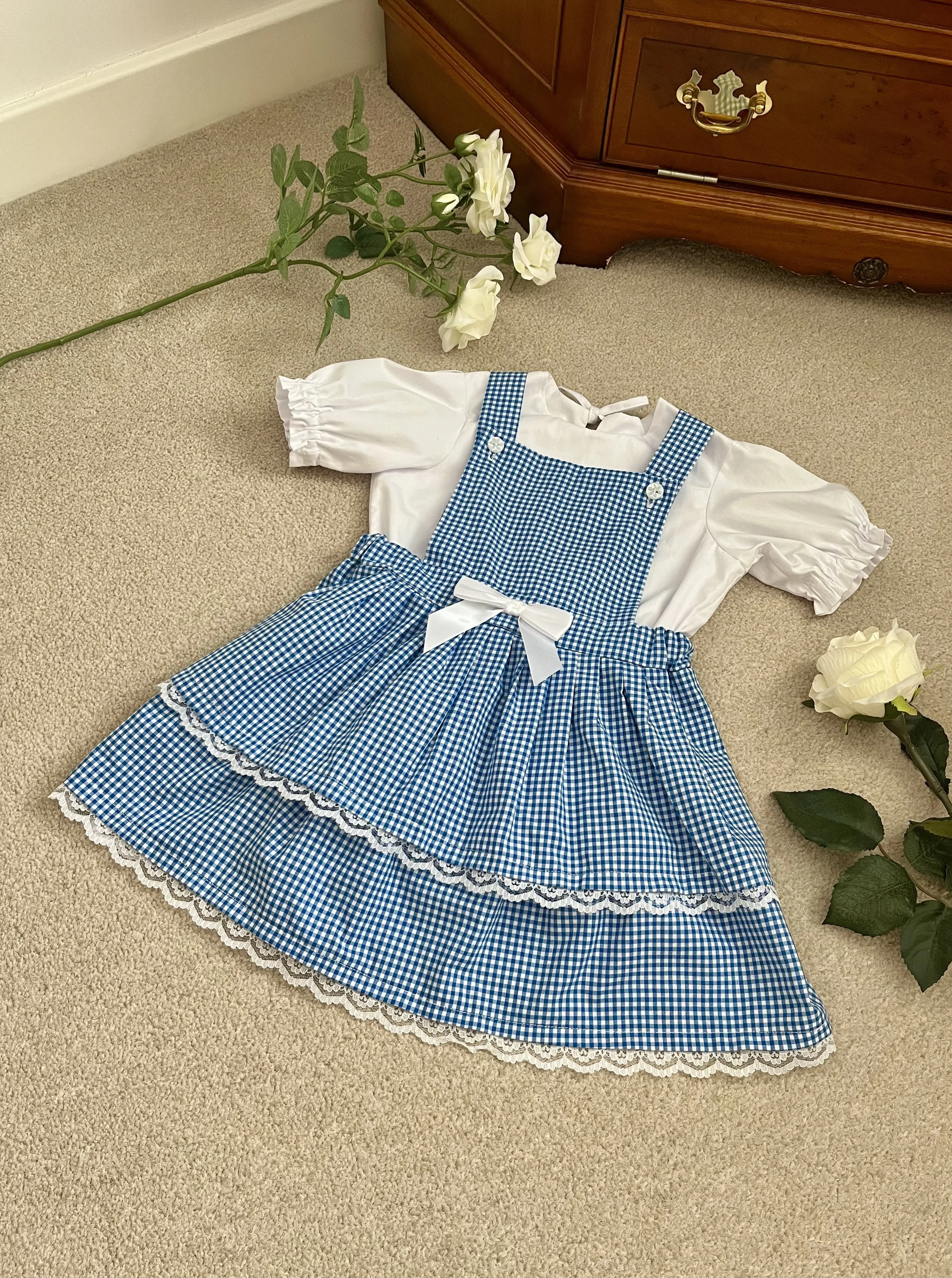The Bluebell Picnic Collection- Elsie Mae Pinafore Dress (3-9Y)