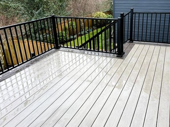 Backyard deck project at a residential home in Federal Way, WA