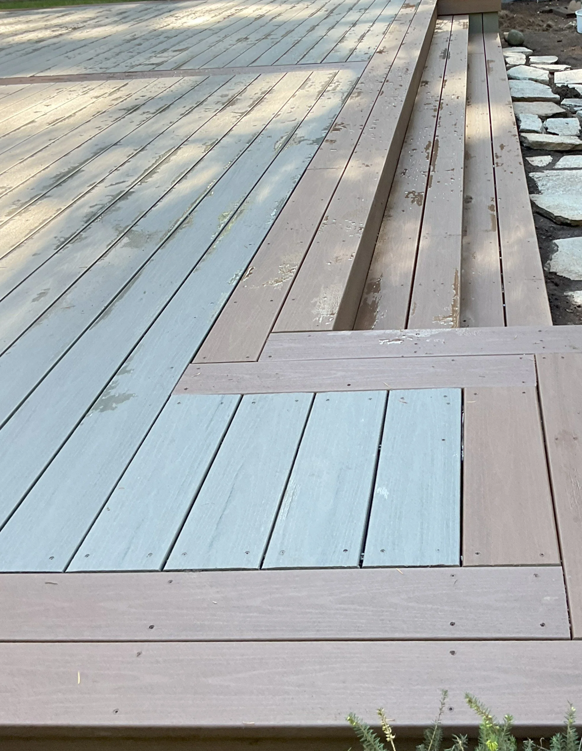 Composite deck construction project with durable decking surface in North Bend, WA