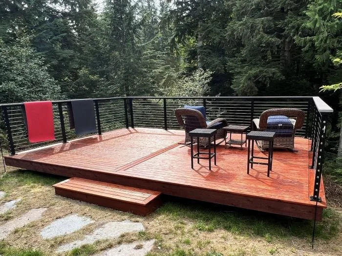 Residential deck construction project completed on Mercer Island