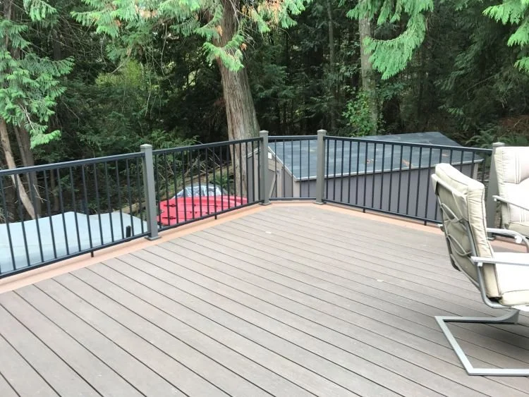 Backyard deck project at a residential home in Des Moines, WA