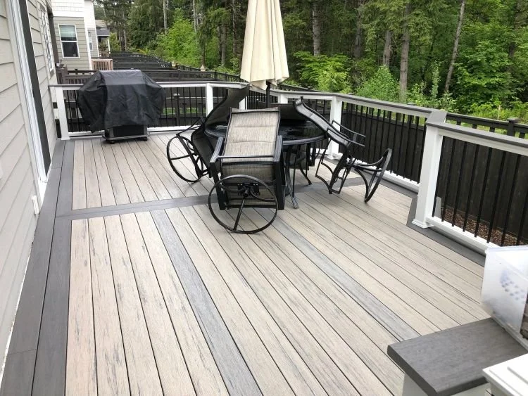 Backyard deck project at a residential home in Black Diamond, WA