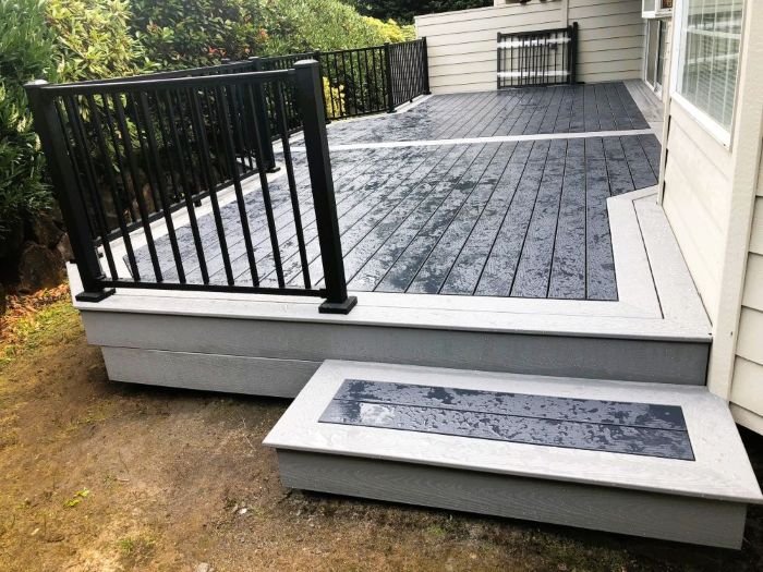 Backyard deck project at a residential home in Sammamish, WA