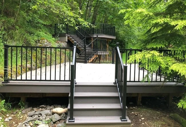 Backyard deck project at a residential home in Maple Valley, WA