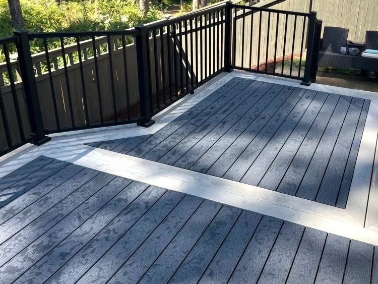 PVC decking surface showing consistent boards in outdoor exposure