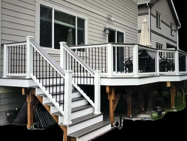 Backyard deck project at a residential home in Redmond, WA