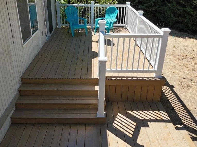 Backyard deck project at a residential home in Fairwood, WA
