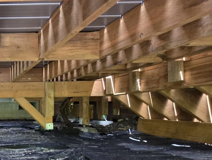 Structural deck framing rebuild for composite deck replacement project in Black Diamond, WA