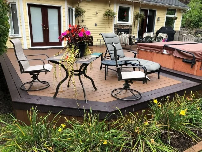 Residential deck project in a private home