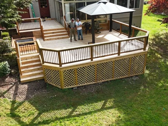 Homeowner review of a completed deck renovation project