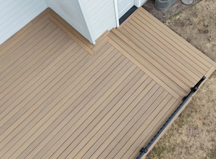 TimberTech Prime+ composite decking in Coconut Husk on a Snoqualmie deck