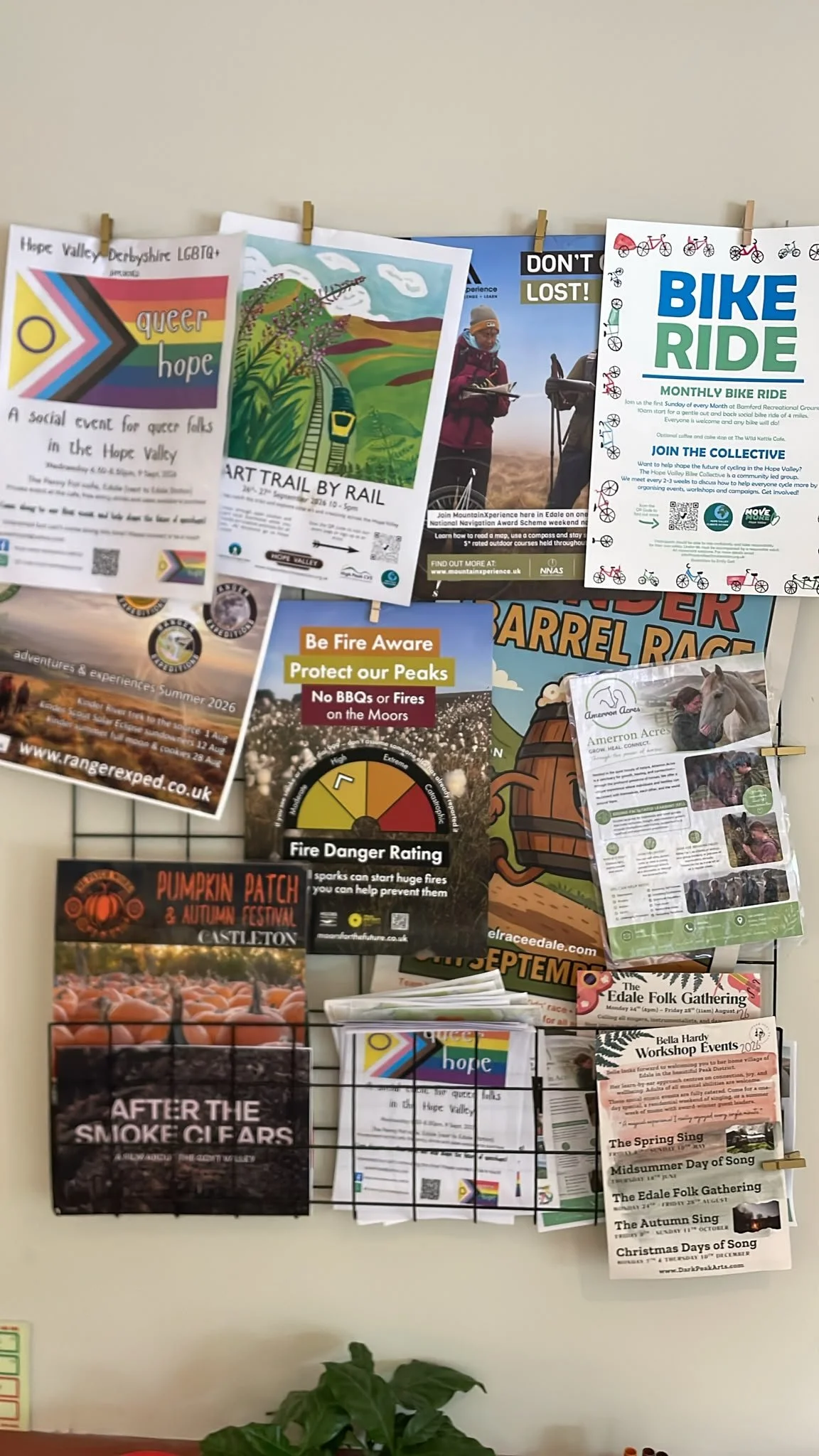 Community noticeboard. 