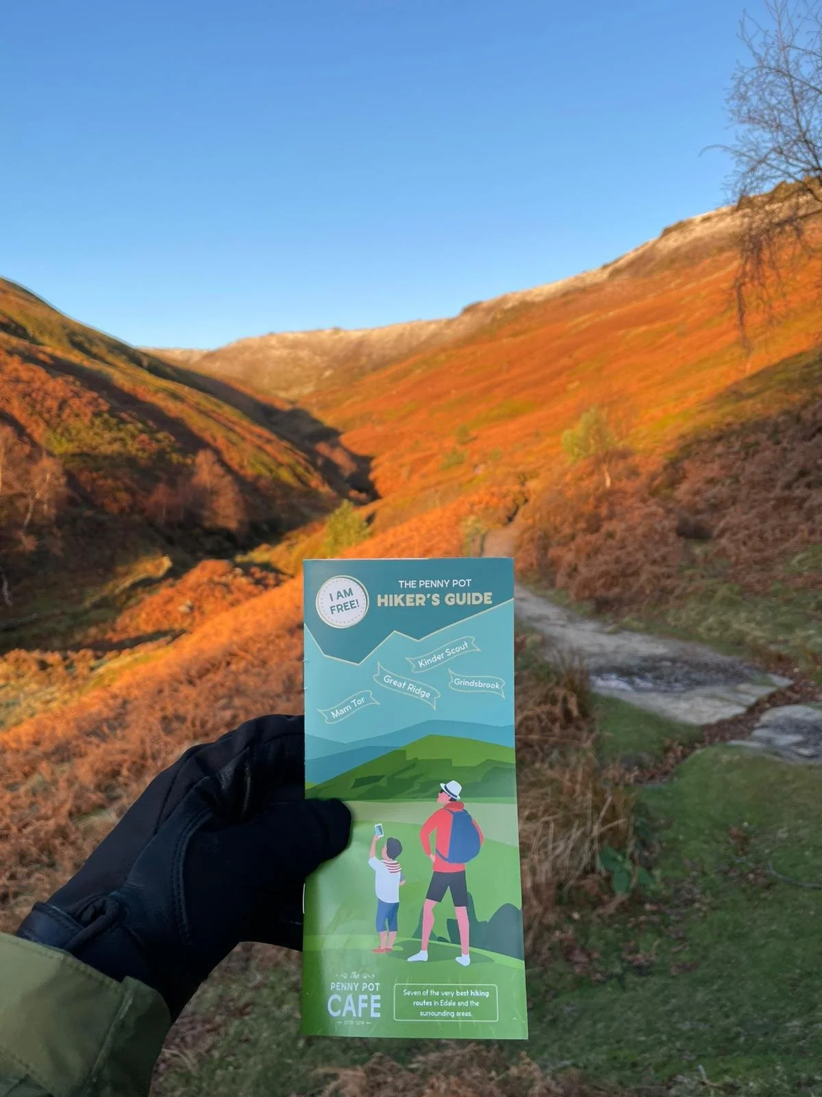 Our hikers' guide in action.