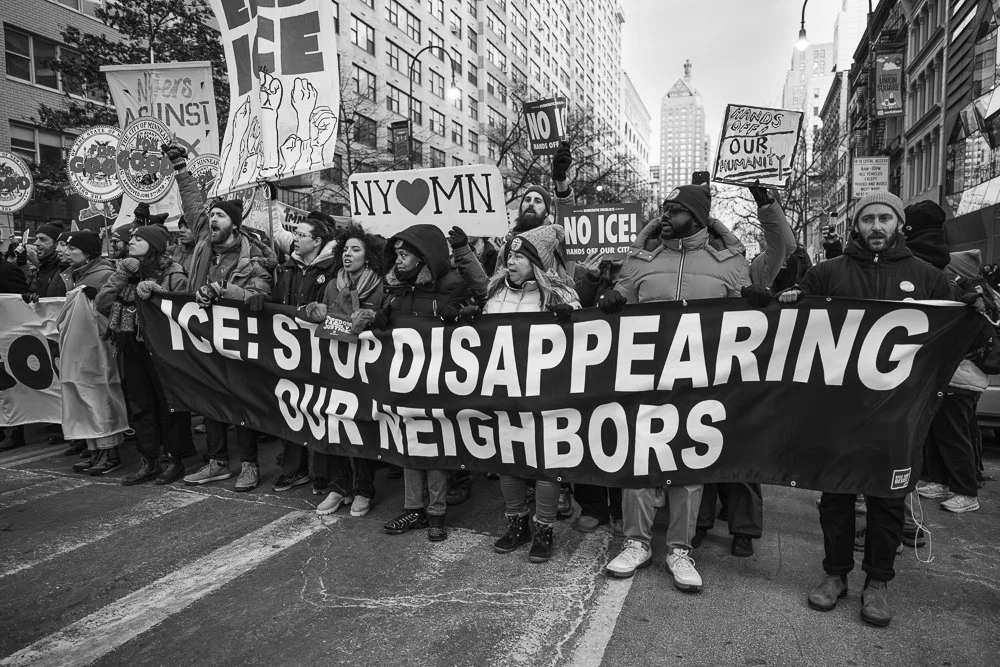 Stop Disappearing Our Neighbors, New York City Protests In Solidarity With Minneapolis Against US Government Anti-Immigrant Terror; 23 January march; 2026 International Photography Awards 2nd Prize, Editorial/ Press Political Category (Professional s