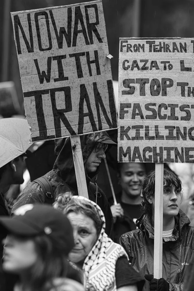 No War With Iran (14 June 2025 NYC No Kings! Political Statements series)-2025 International Photography First Place, 2025 PX3 Silver and Bronze