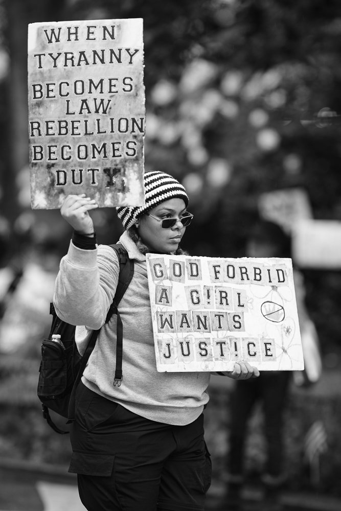 When Tyranny is Law Rebel (14 June 2025 NYC No Kings! Political Statements series)-2025 International Photography First Place, 2025 PX3 Silver and Bronze