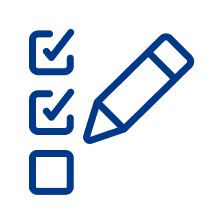 Checklist with three boxes, two checked and one unchecked, and a large pencil over the boxes.